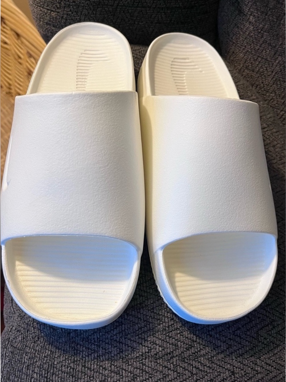 Nike White Slide Sandals - Picture 3 of 6